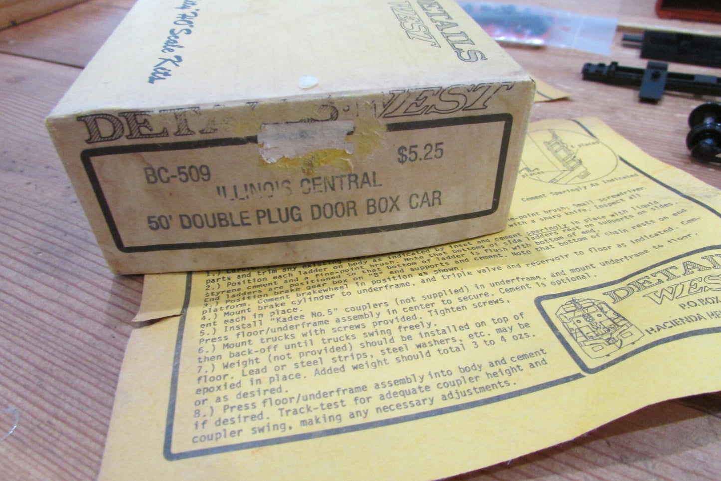 HO Scale Details West 50' Insulated Box Car Illinois Central Lot#4709