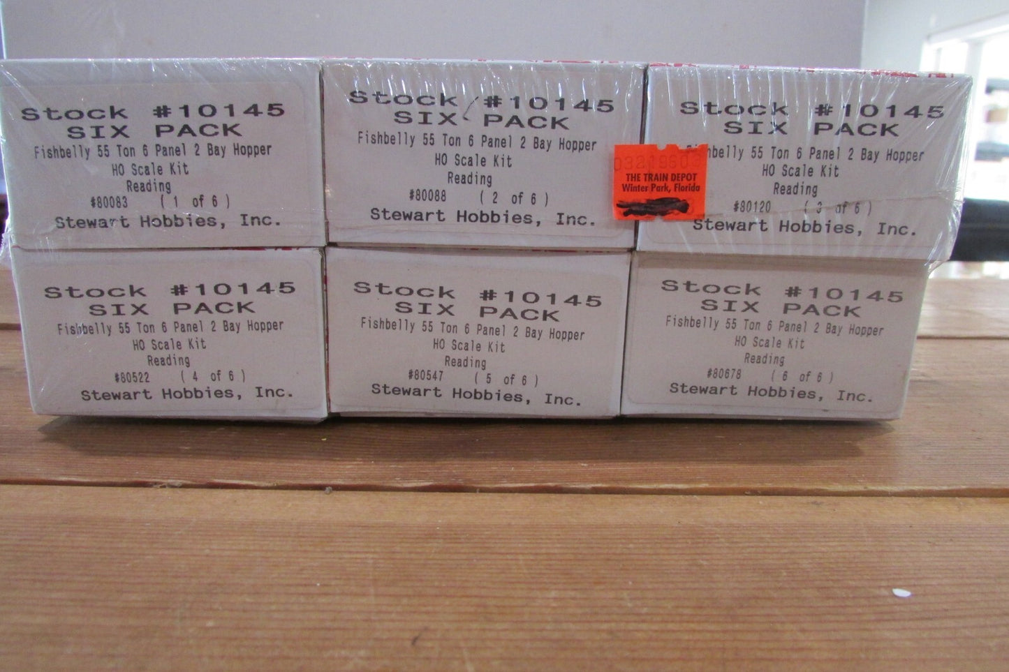 Ho Scale Steward Hobbies (6pack) Fishbelly 55Ton 9 Panel 2Bay Hopper Lot#3604