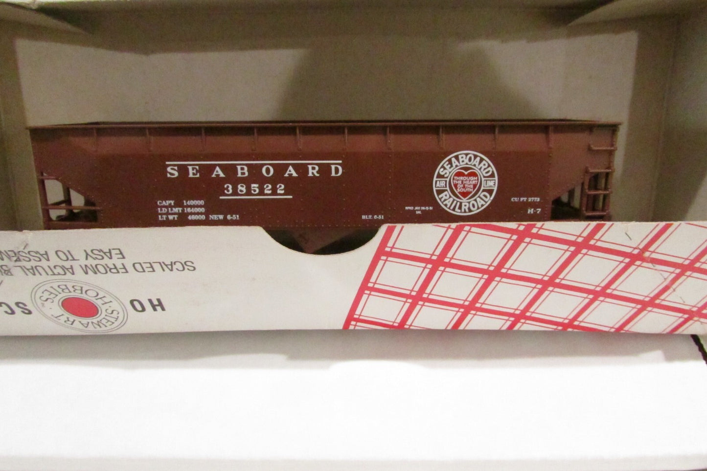 Ho Scale Steward Hobbies (6)Off Set 70Ton 9Panel Triple Hopper Seaboard Lot#3359