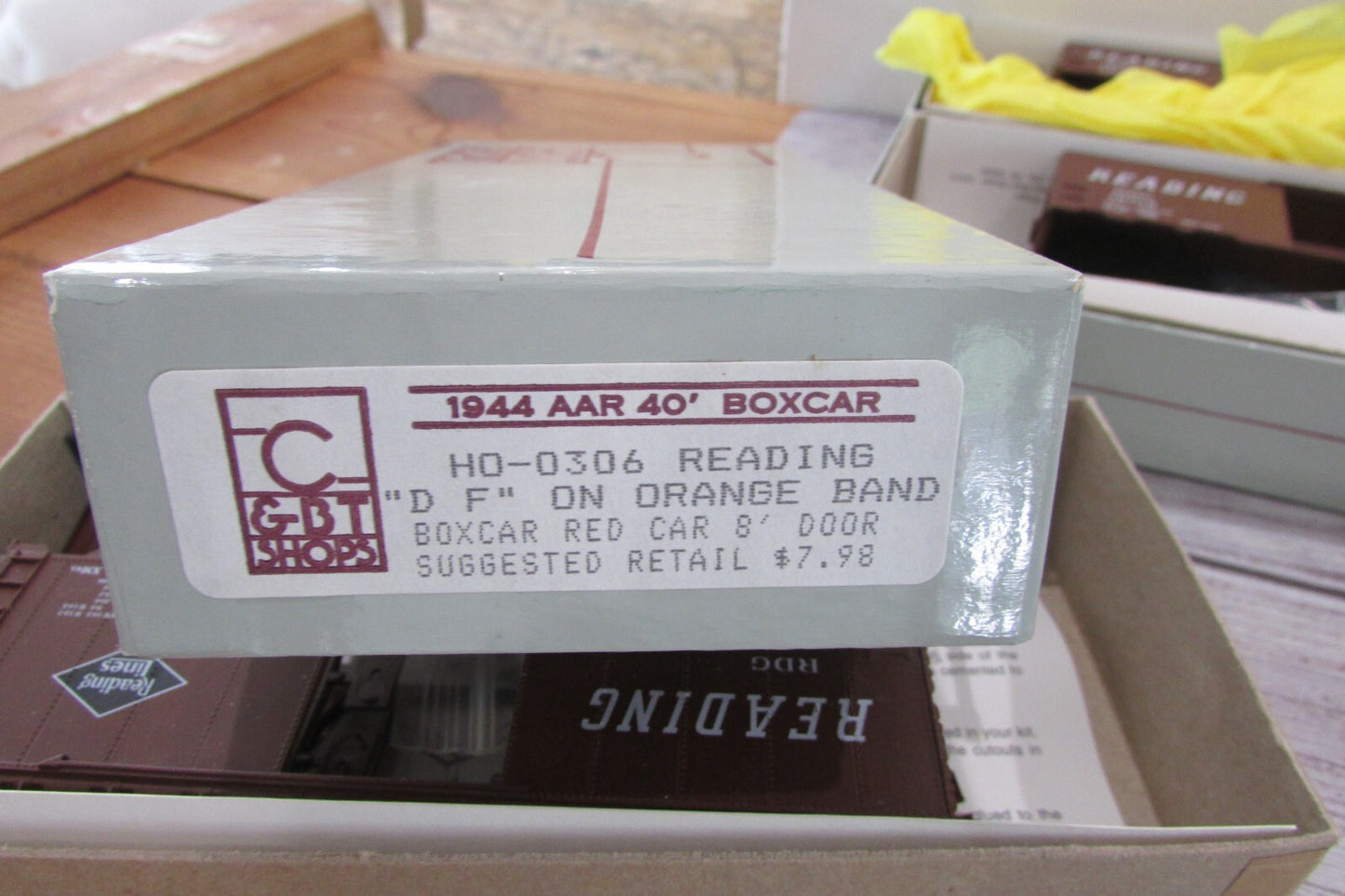 HO Scale (6)C&BT Shops Assorted Freight Cars "READING" Kits LOT#2959