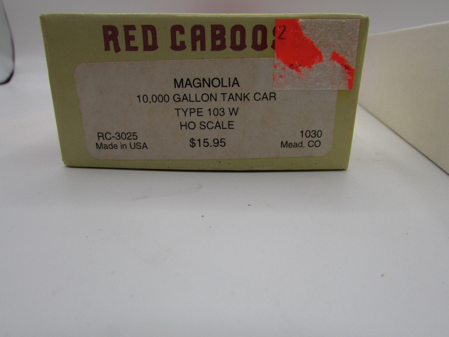 HO Scale Red Caboose 10,000 Gallon Tank Car Type 103W Magnolia Lot#4816