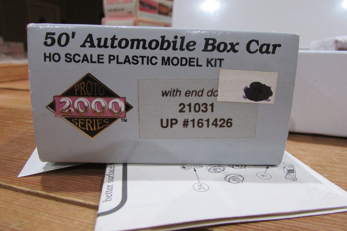 HO Scale Proto 2000 50' Automobile Box Car UP w/Ends Doors Lot#3964