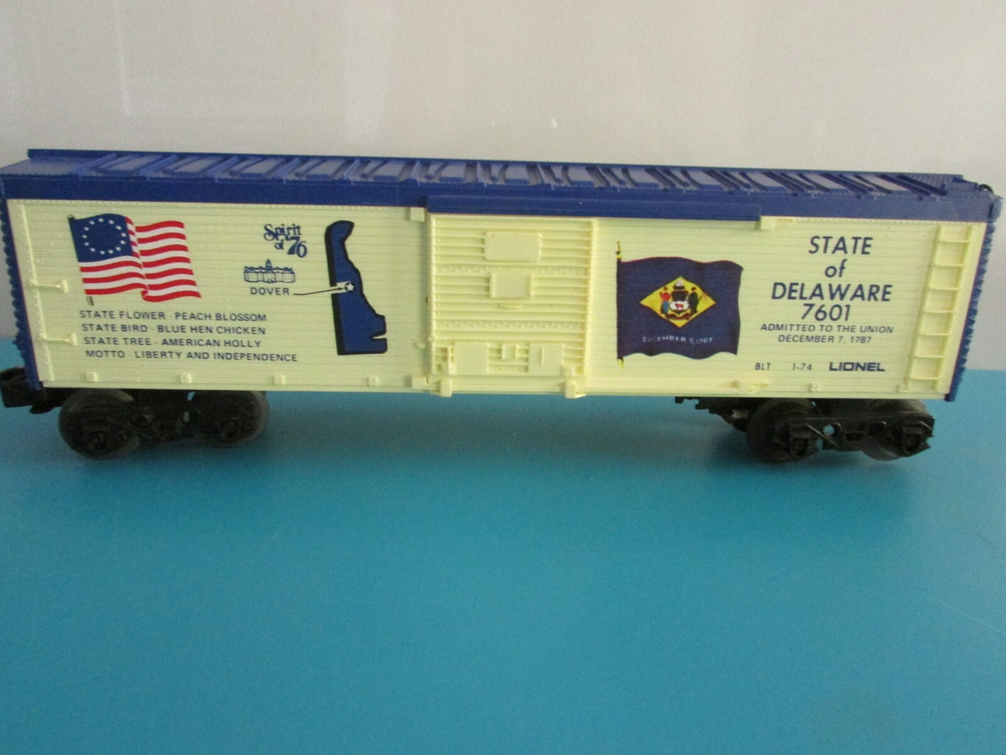 O SCALE 6-7601 Lionel Delaware Box Car "Spirit of' 76" Lot#0795
