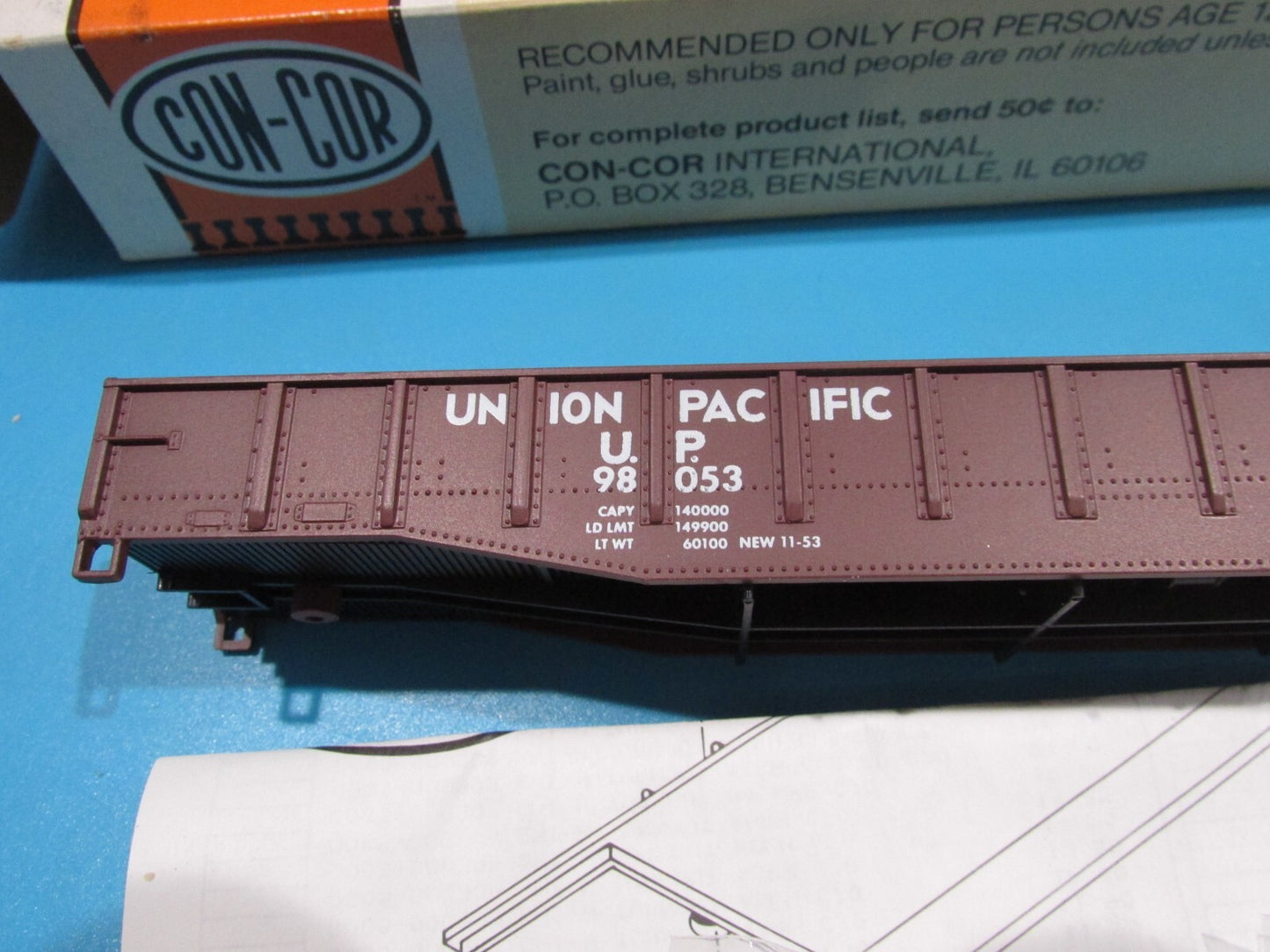 HO Scale Con-Cor Union Pacific Gondola Car Kit Lot#1166