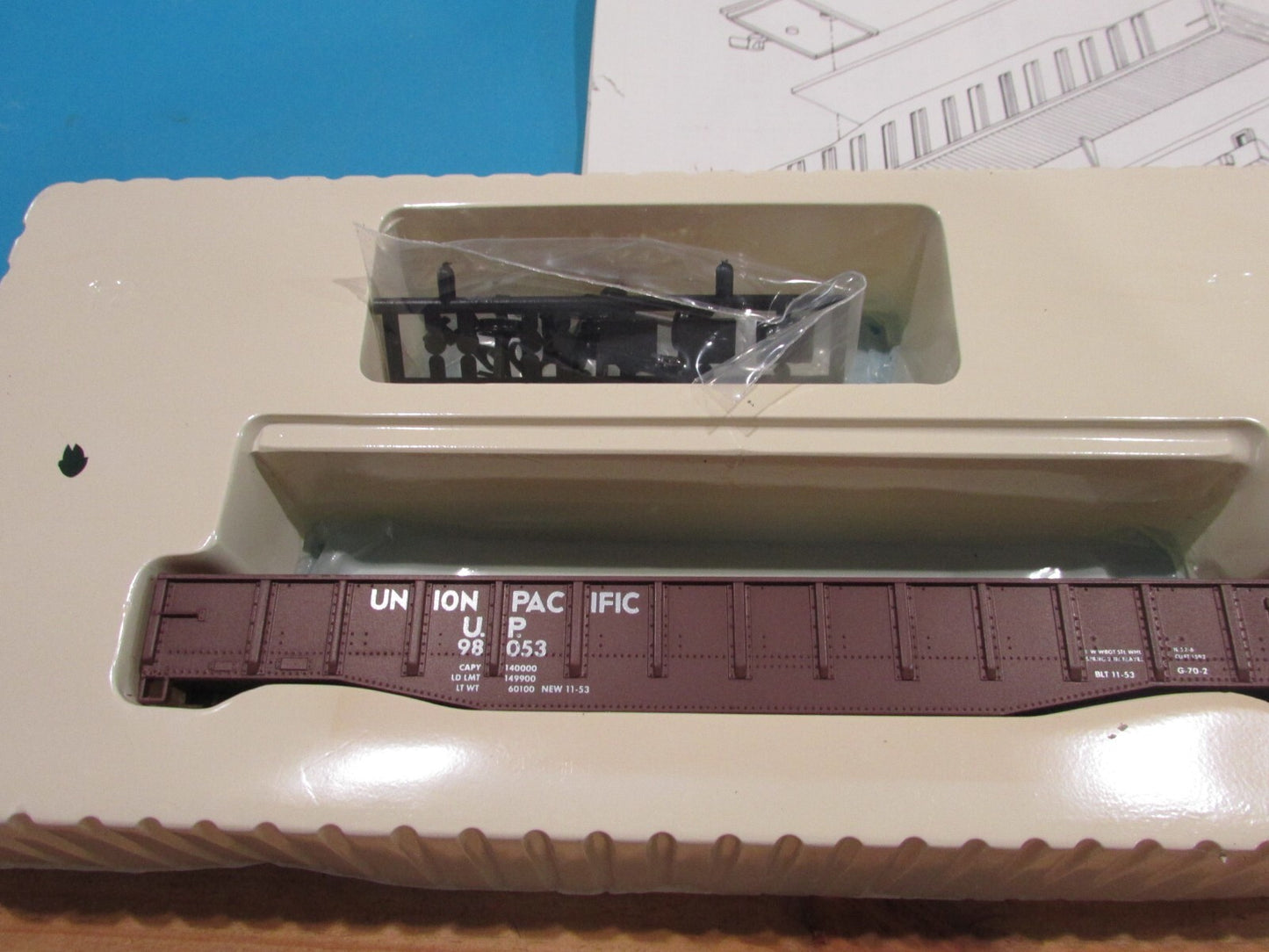HO Scale Con-Cor Union Pacific Gondola Car Kit Lot#1166