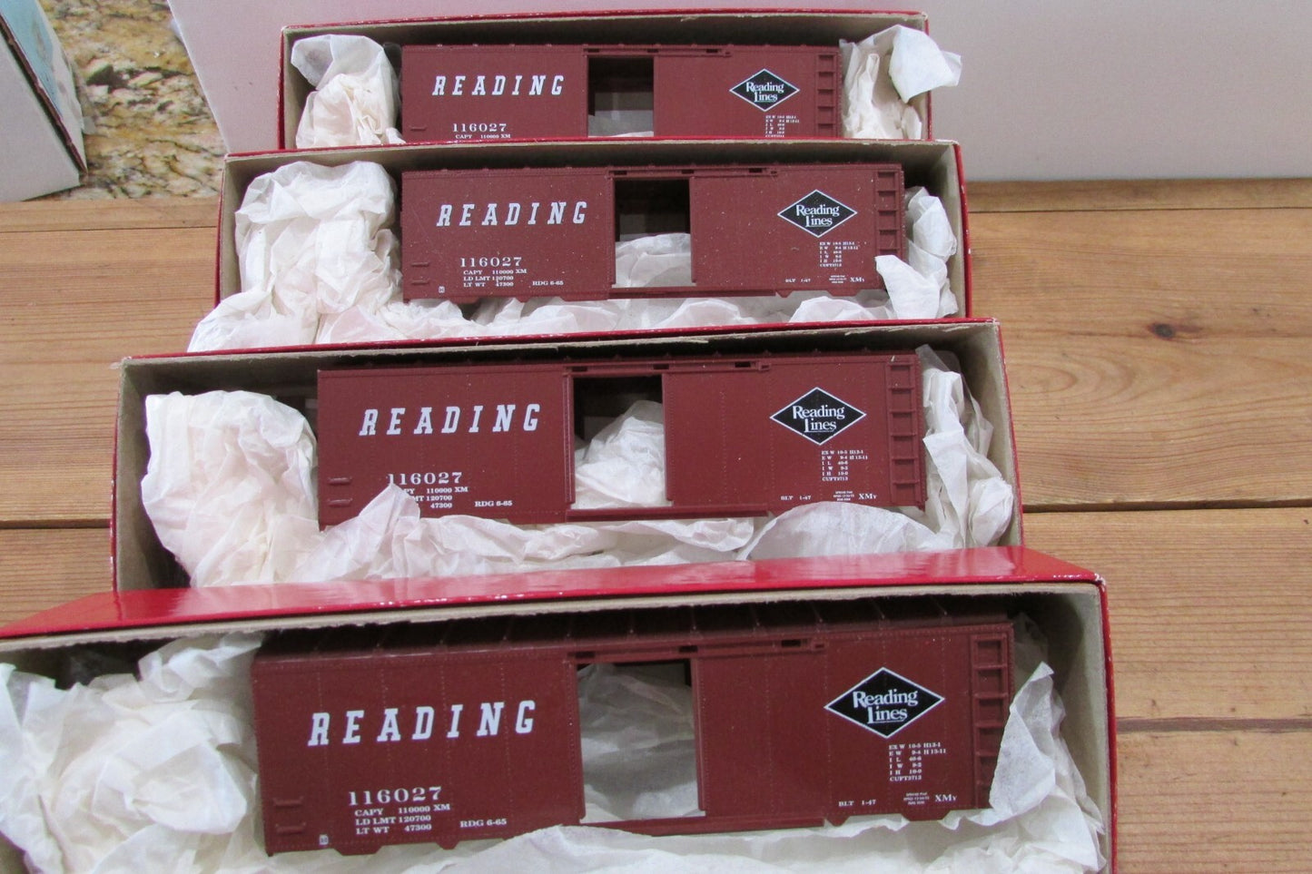 HO Scale Branchline Trains 12001 40' Box Car Kits Reading Lot#4180