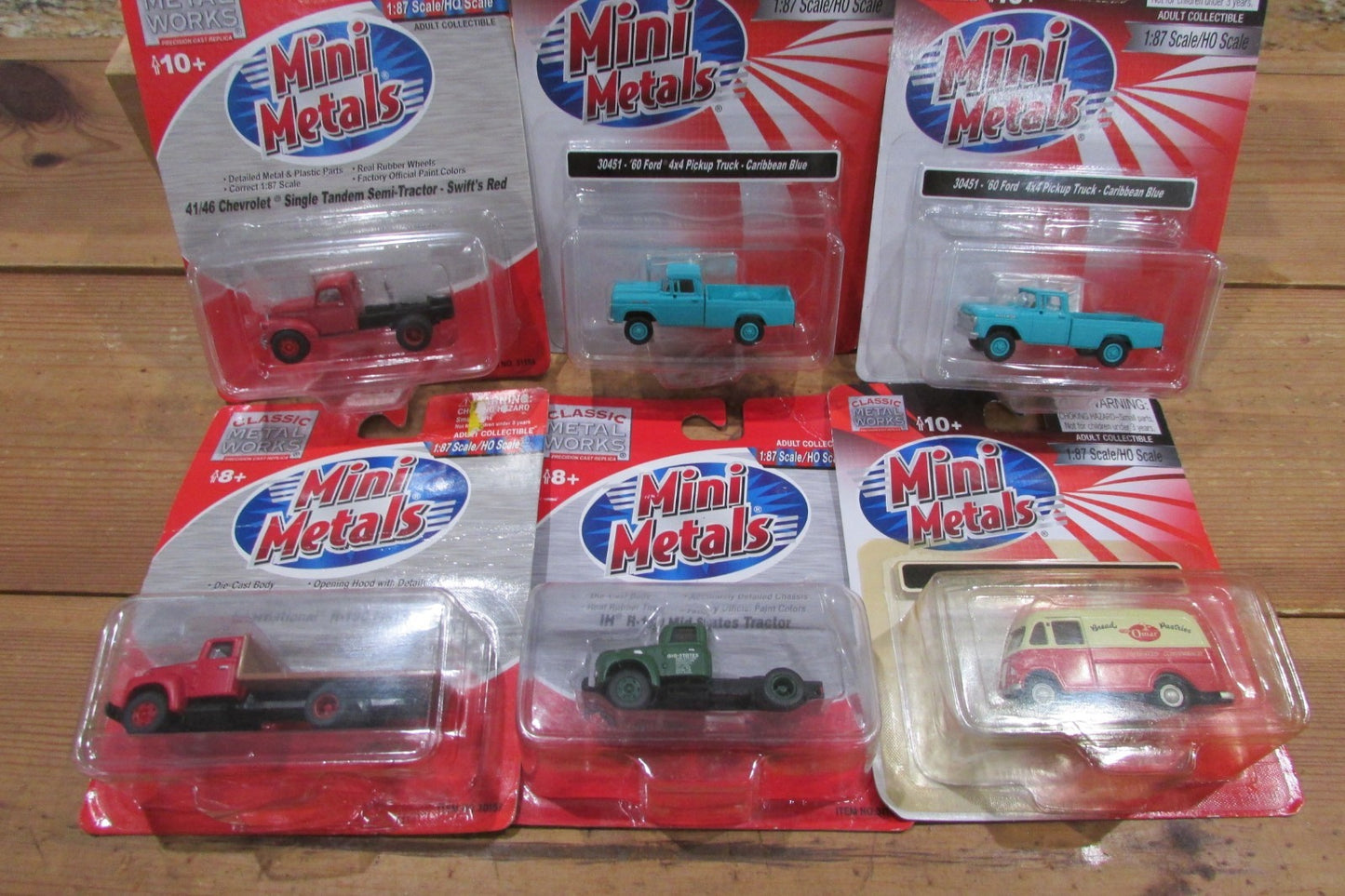 Ho Scale/1:87 Scale Classic Metal Work (6) Assorted Delivery Trucks Lot#5042