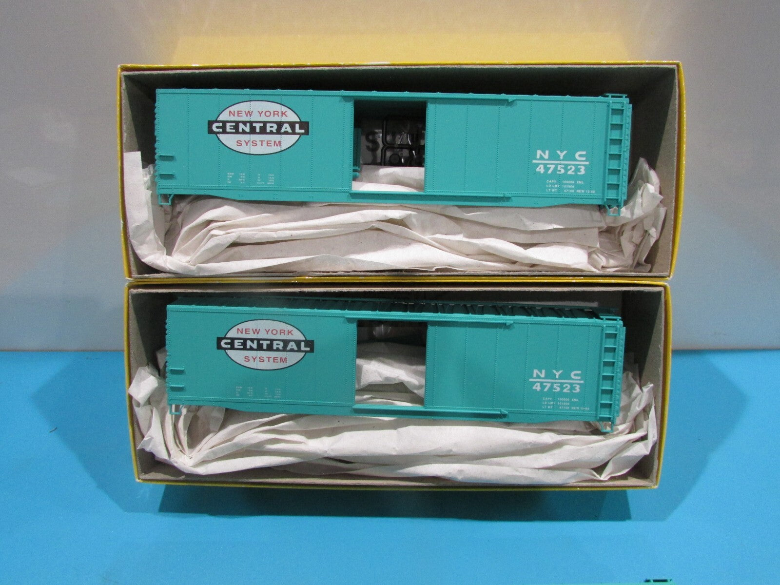 HO Scale Accurail 5004 AAR 50' Steel Box Cars NYC Lot#1214