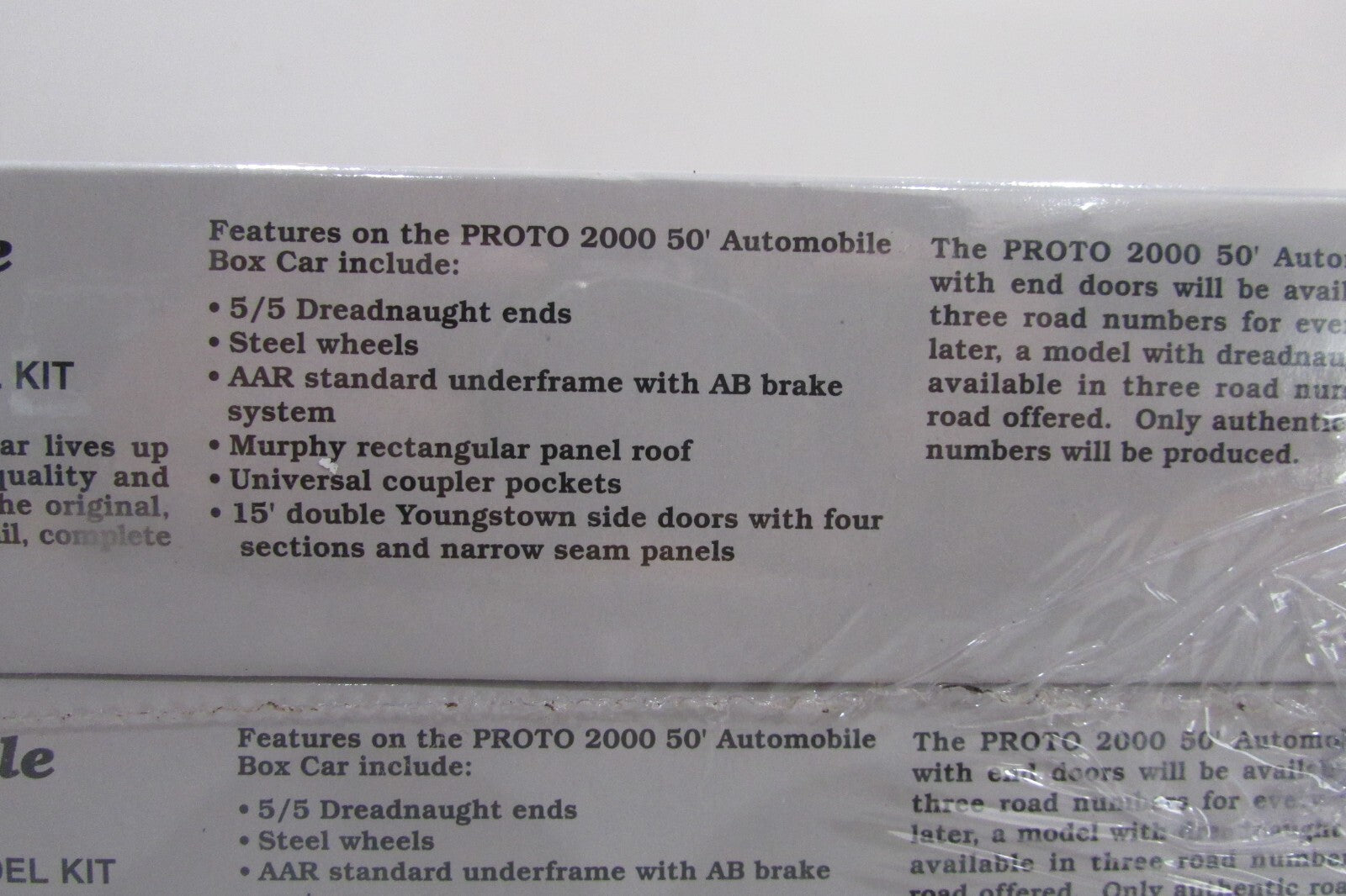 Ho Scale Proto 2000 30303 CB&Q 50' Automobile BoxCar Kit (Pack of 2)NIB Lot#0343