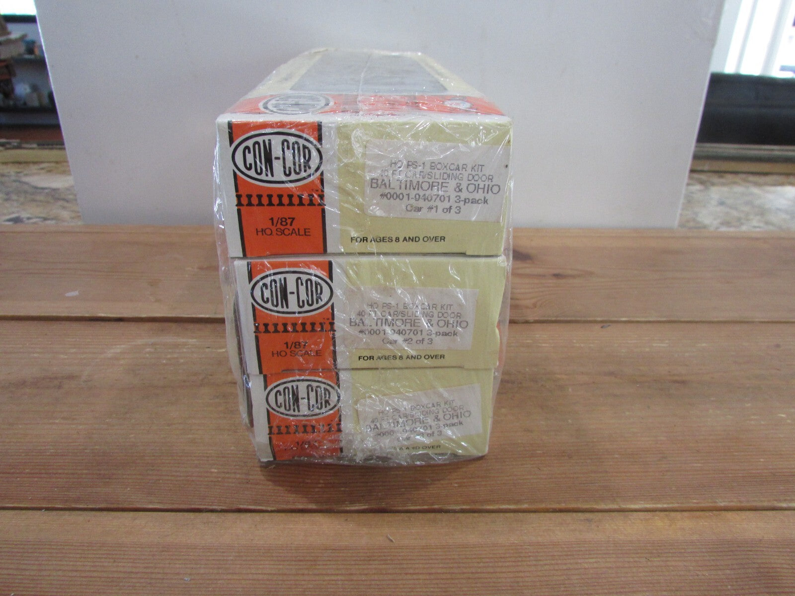 HO Scale Con-Cor 3pack set PS1 Boxcar Kits Baltimore & Ohio Lot# 3594