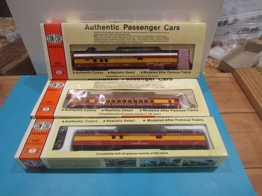 HO Scale Con-Cor Assorted Passenger Cars Kit Royal American Show Lot#1952
