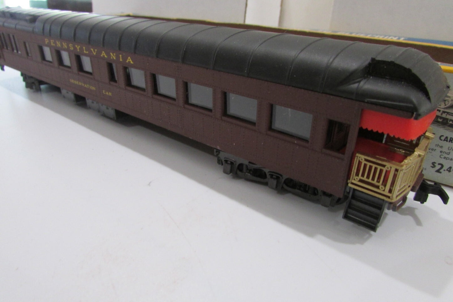 HO Scale AHM/Rivarossi Pennsylvania Observation Passenger Cars Lot#2856