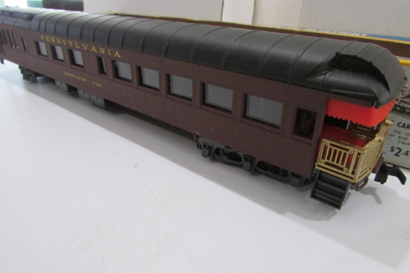 HO Scale AHM/Rivarossi Pennsylvania Observation Passenger Cars Lot#2856