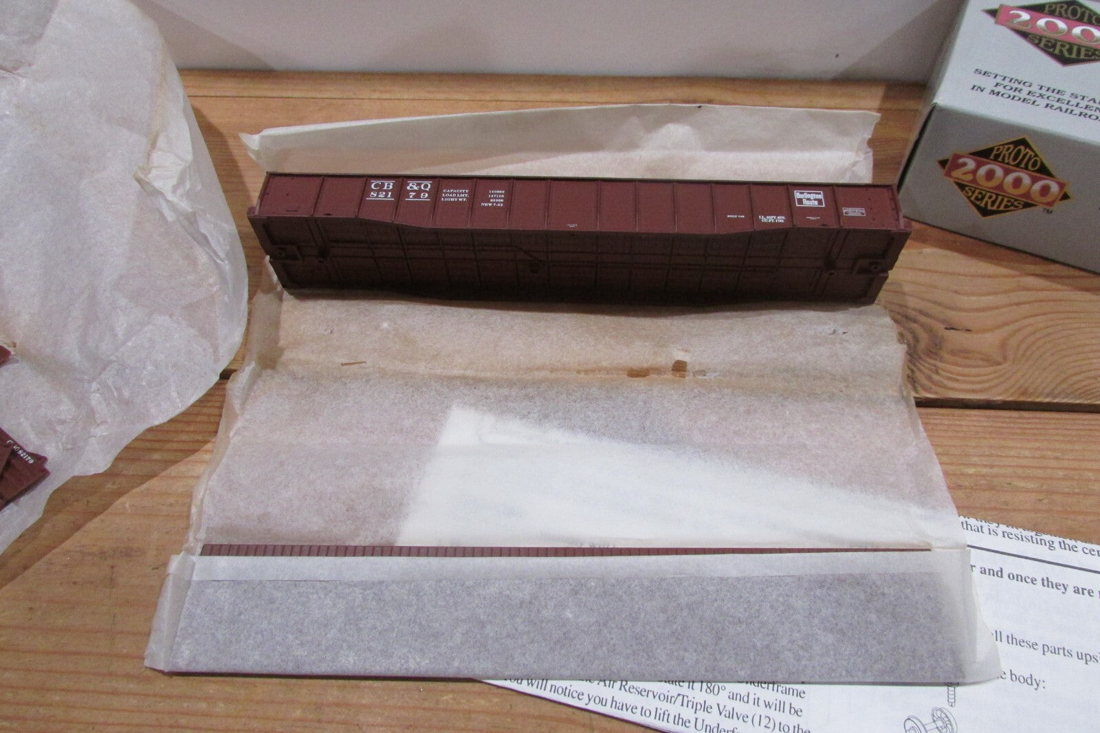 HO Scale Proto 2000 52' Drop End Mill Gondola  CB&Q #82179 Lot#3963