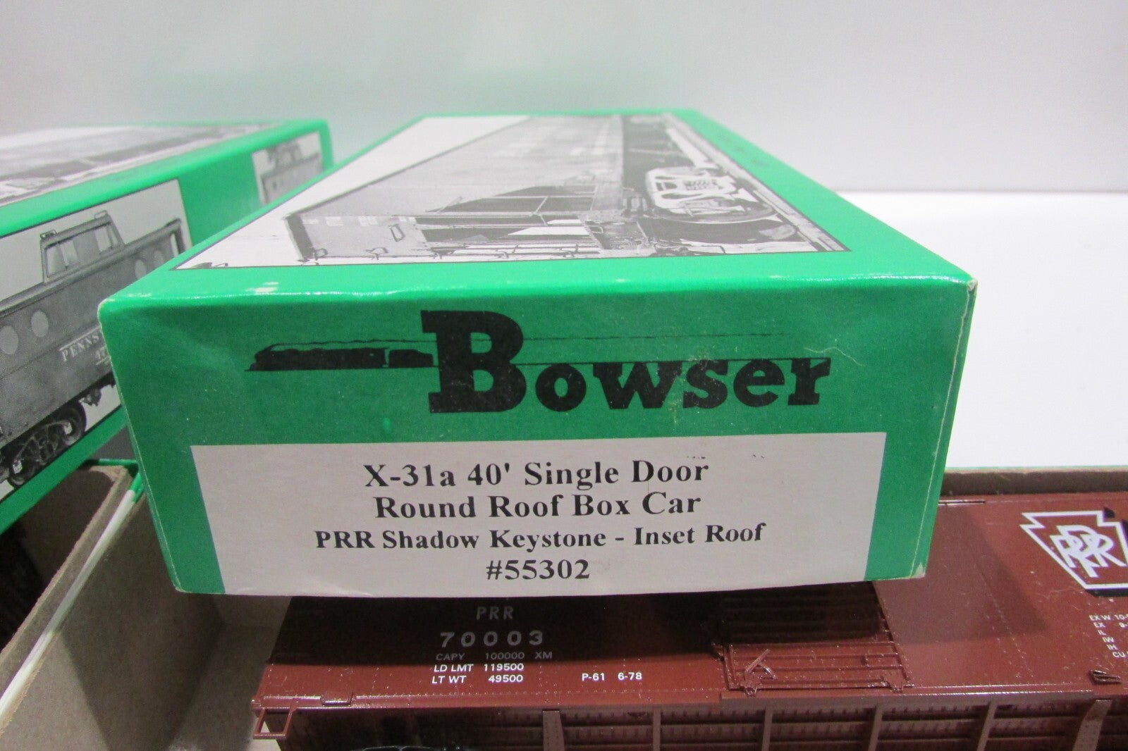 Ho Scale Bowser 55302 (4) X-31A 40' Single Door Pennsylvania Lot#2868