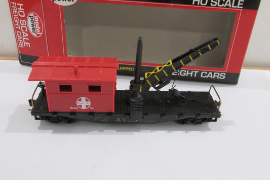 HO Scale Model Power 98191 40' Work Caboose w/Crane ATSF