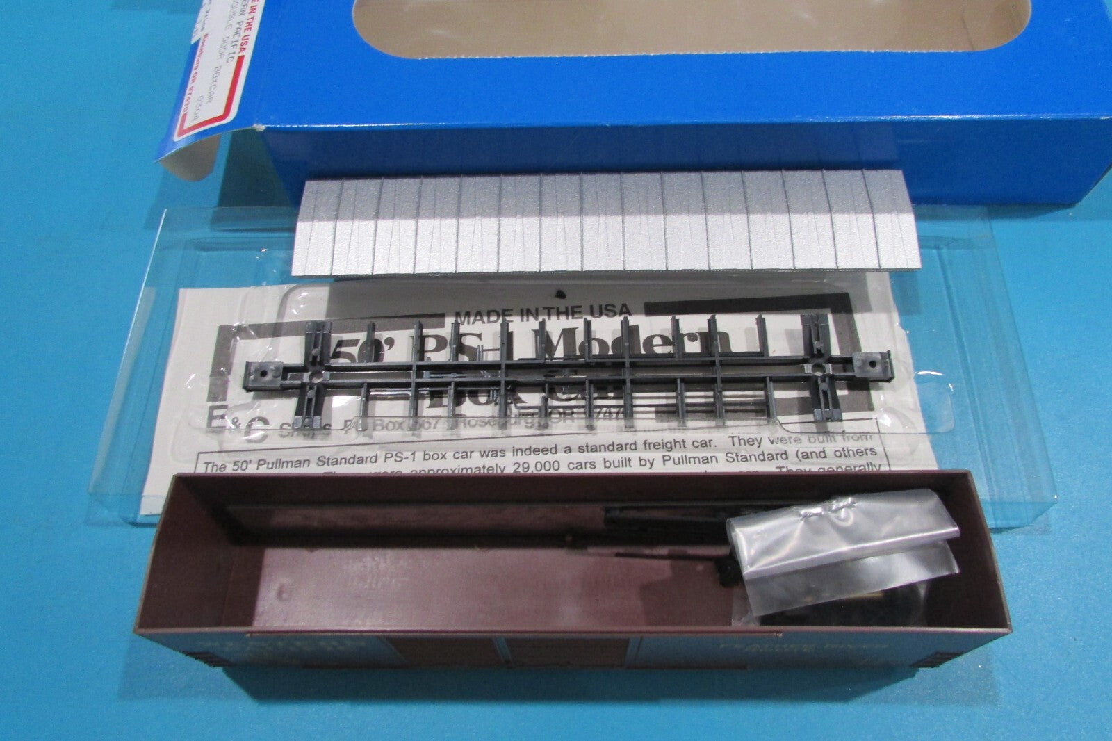 HO Scale E&C Shop (3) Western Pacific  Double Door Box Cars Lot#2486