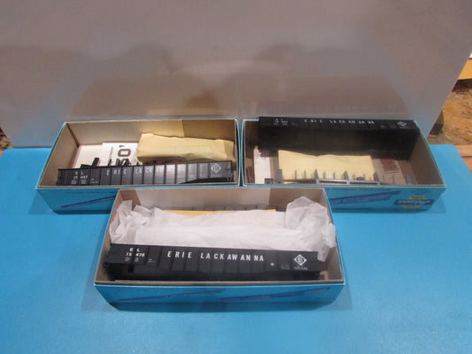 HO Scale Athearn 1645 (3) Gondolas Cars Erie Lackawanna Lot#1537