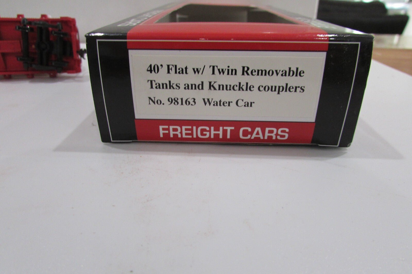 HO Scale Model Power 98163 40' Flat w/ Twin Removable Tank Water Car Lot#4263