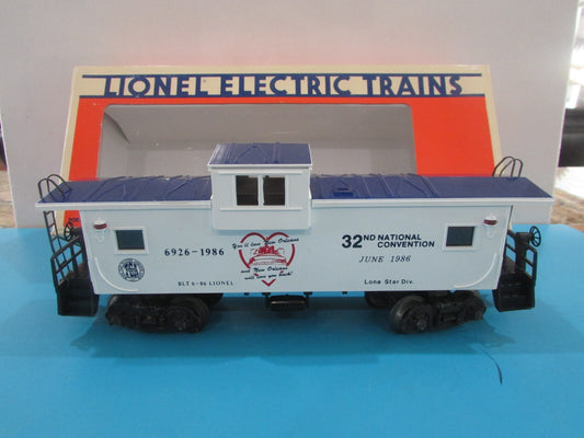 O Scale Lionel 6-6926  1986 T.C.A. Convention Caboose Car Lot#1671