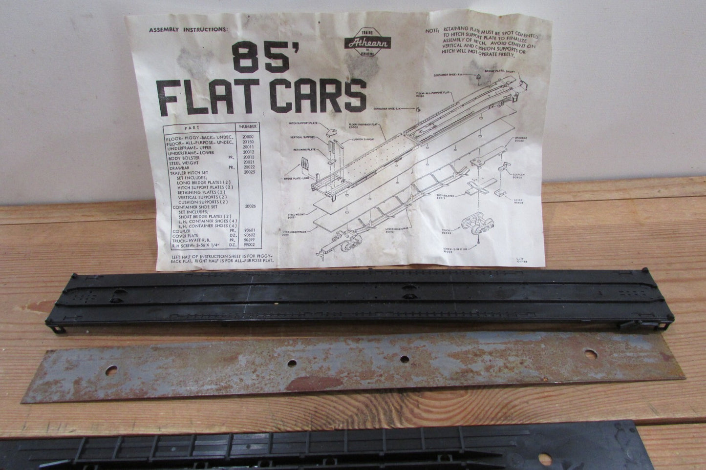 HO Scale Athearn 85ft AP Flat Car Undecorated   Lot#4729
