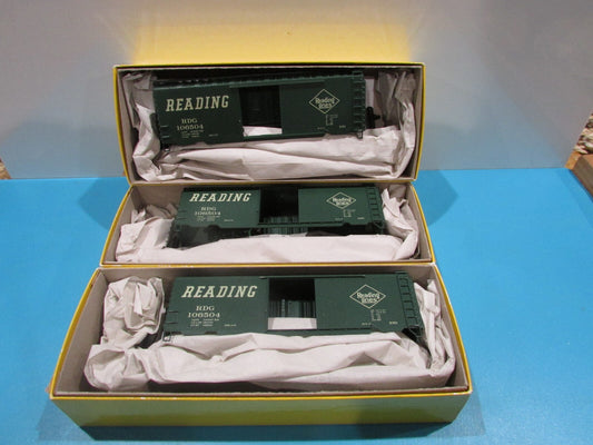 HO Scale Accurail 3404 (3) 40' AAR Steel Box Car Reading Lot#1234
