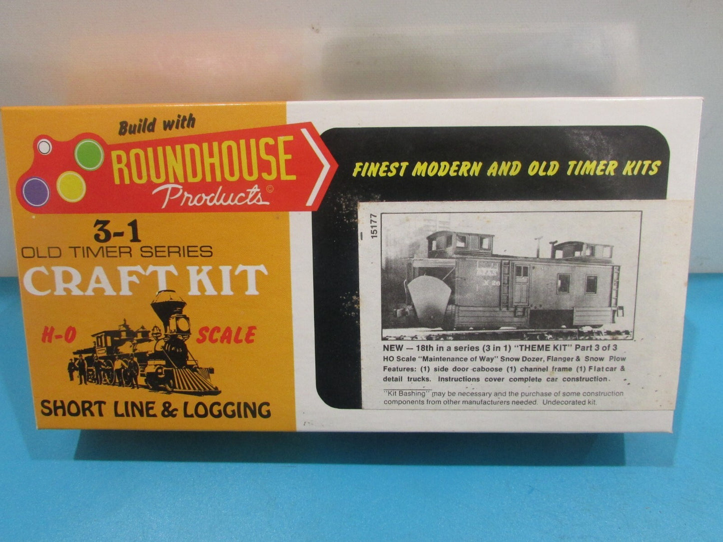 HO Scale Roundhouse 1517 Snow Dozer Flanger & Snow Plow Undecorated Lot#2222