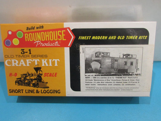 HO Scale Roundhouse 1517 Snow Dozer Flanger & Snow Plow Undecorated Lot#2222