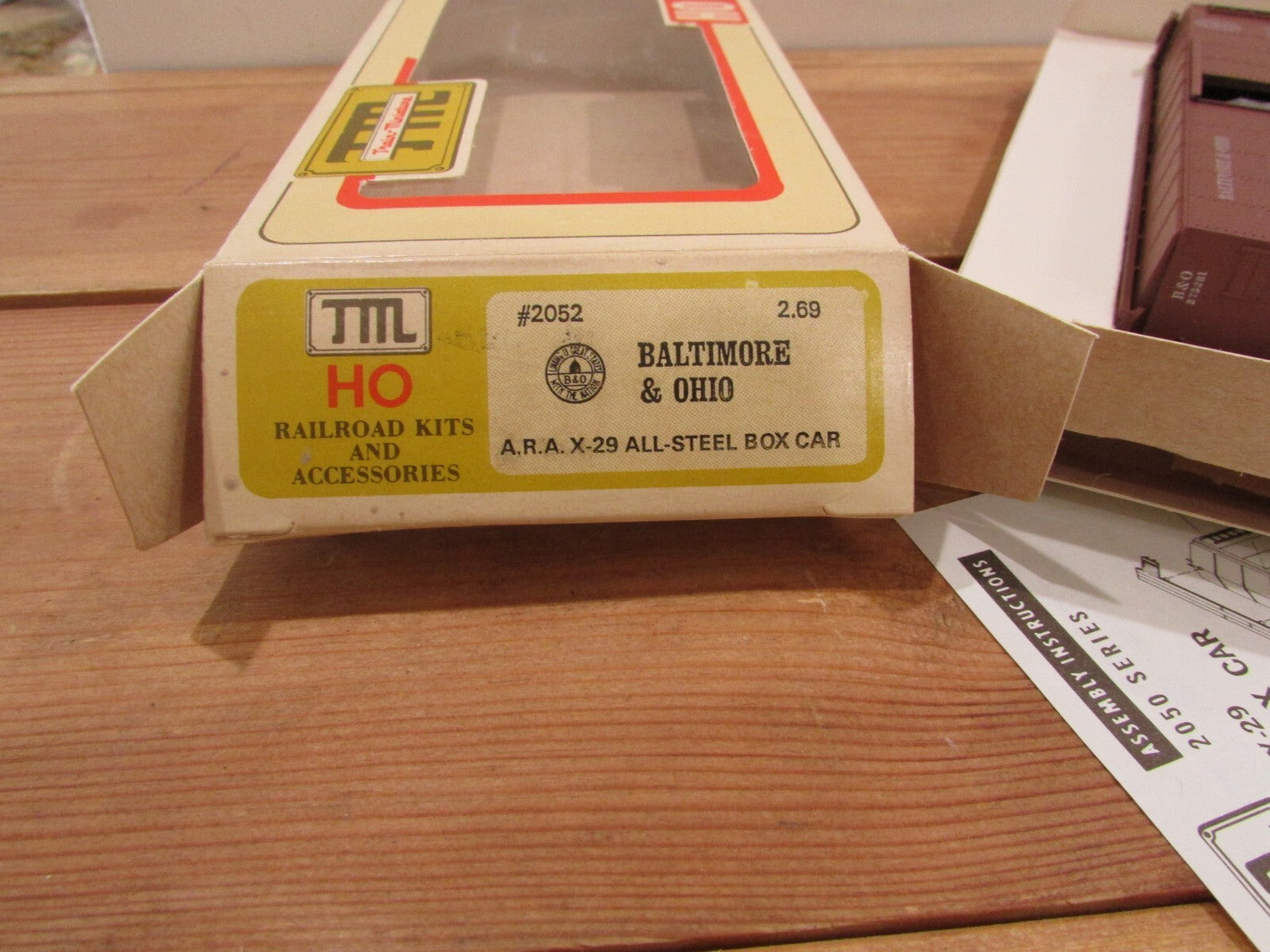 Ho Scale Train-Miniature (3) Assorted Freight Cars Lot#0752
