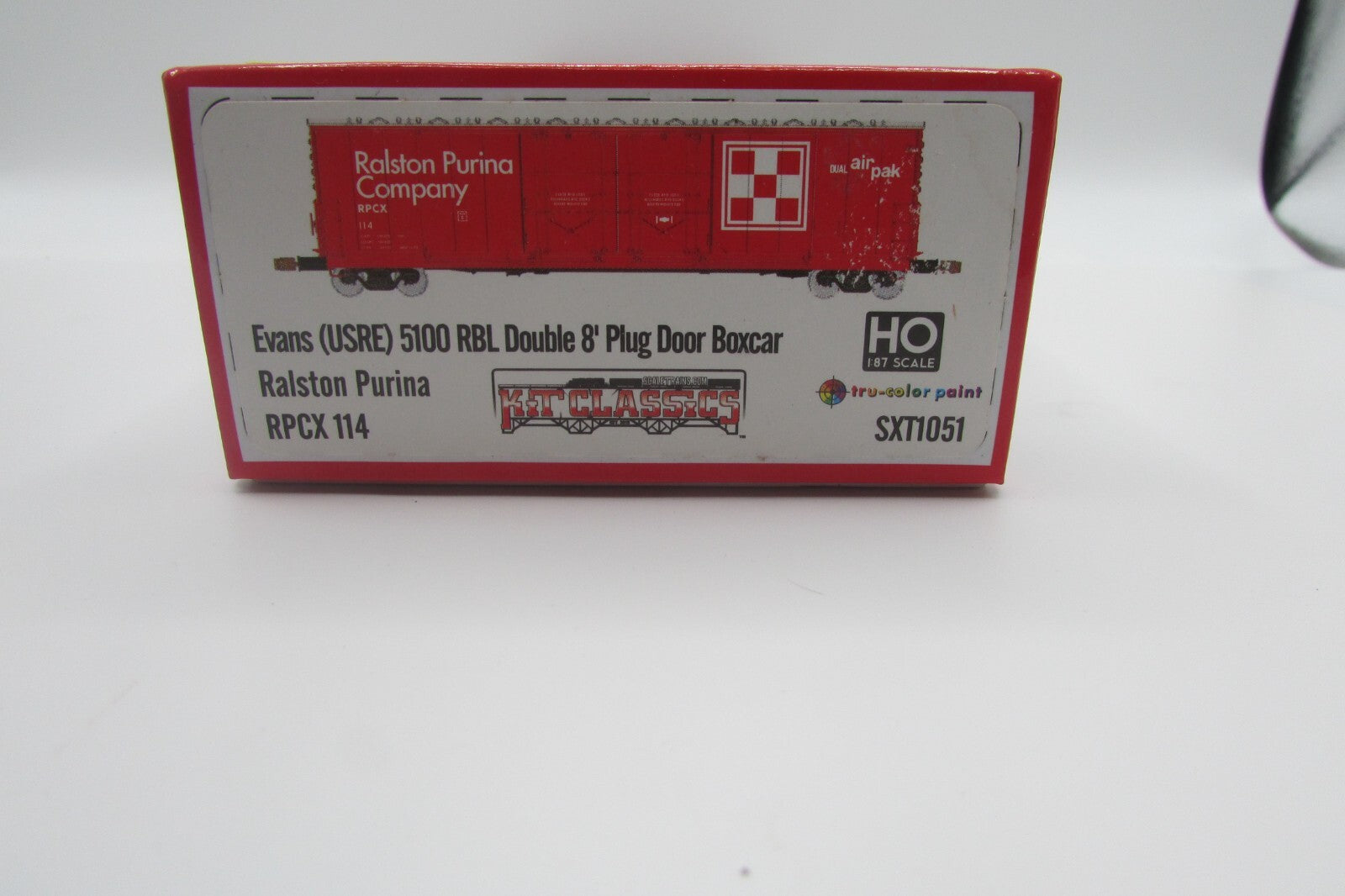 HO Scale, Scale Train Evans(USRE) 5100 RBL Double 8' Door BoxCar Ralston Purina
