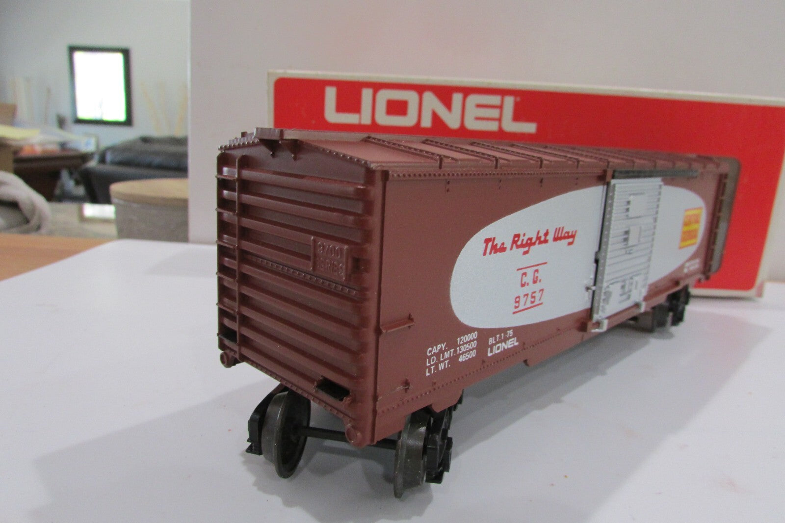 O Gauge  Lionel 6-9757 Central Georgia Box Car Lot#2828