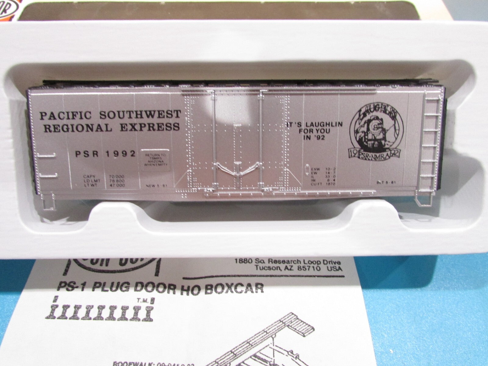 HO Scale Con-Cor 40ft PD Boxcar Special Edition Pacific Southwest Lot#3865