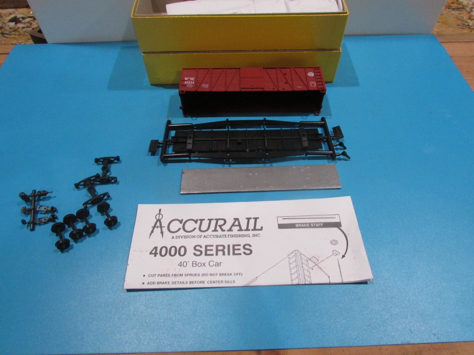 Ho Scale Accurail 4213 (3) 40' O.B Box Cars Steel Ends Western Meryland Lot#1293