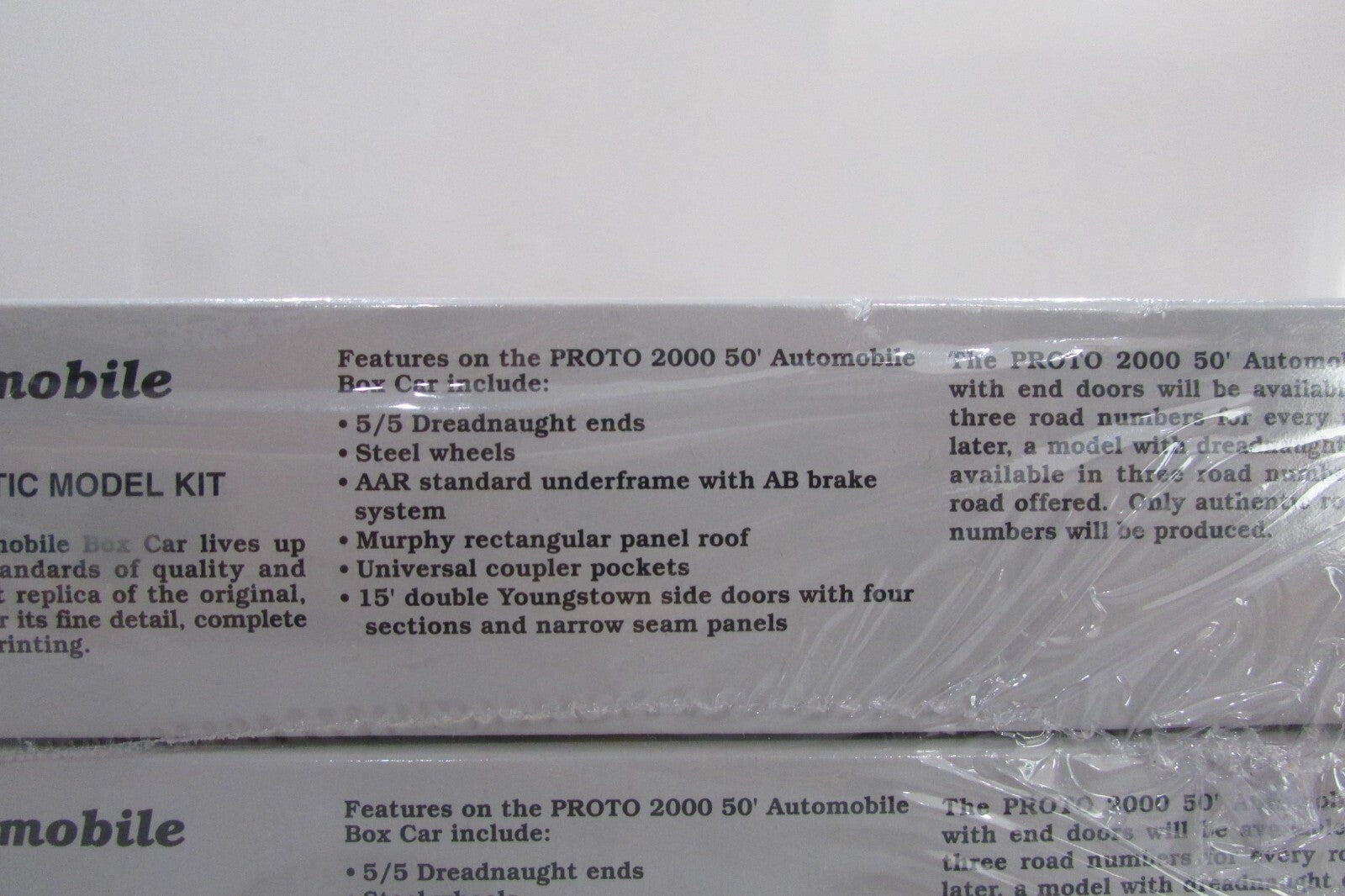 Proto 2000 30318 HO Wabash 50' Automobile Box Car Kit (Pack of 2)NIB Lot#0344