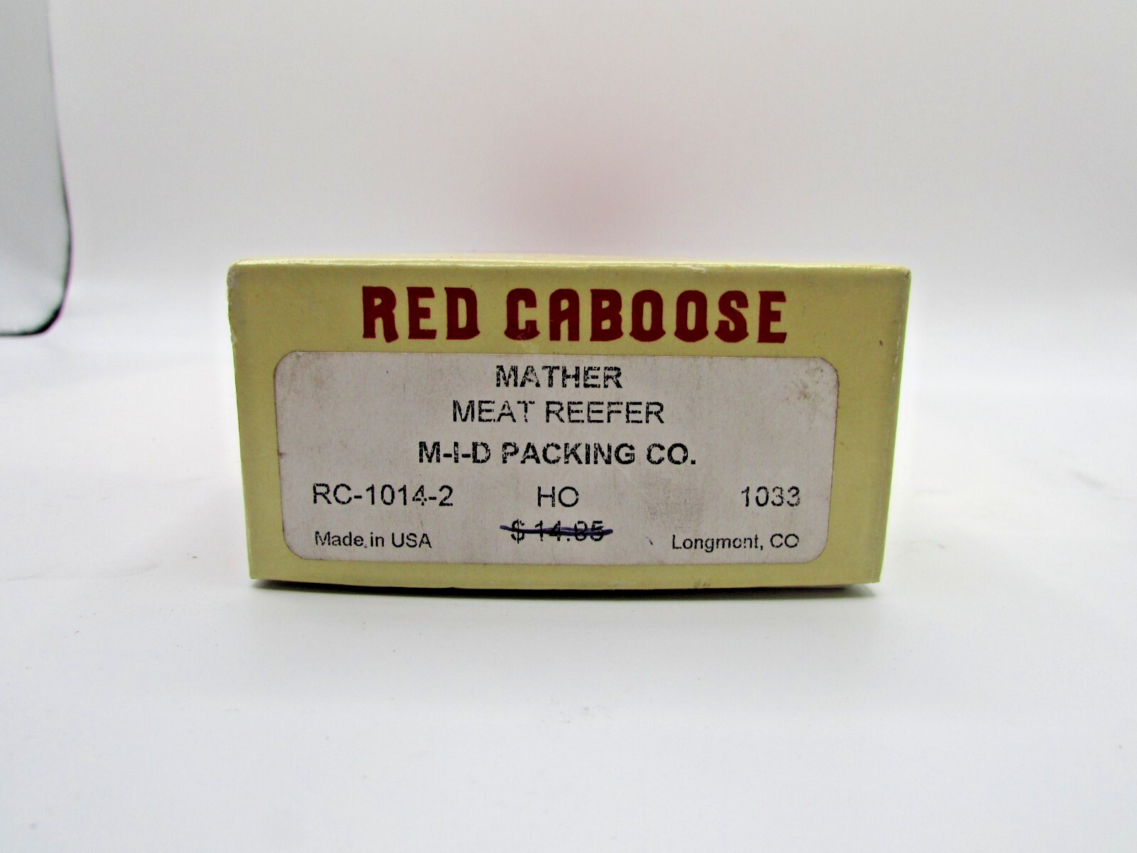 HO Scale Red Caboose 1014-2 Meat Reefer M-I-D Packing Co. RC4832