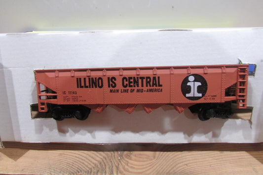 HO Scale AHM 5224P Open 4Bay Hopper Illinois Central Car#11143