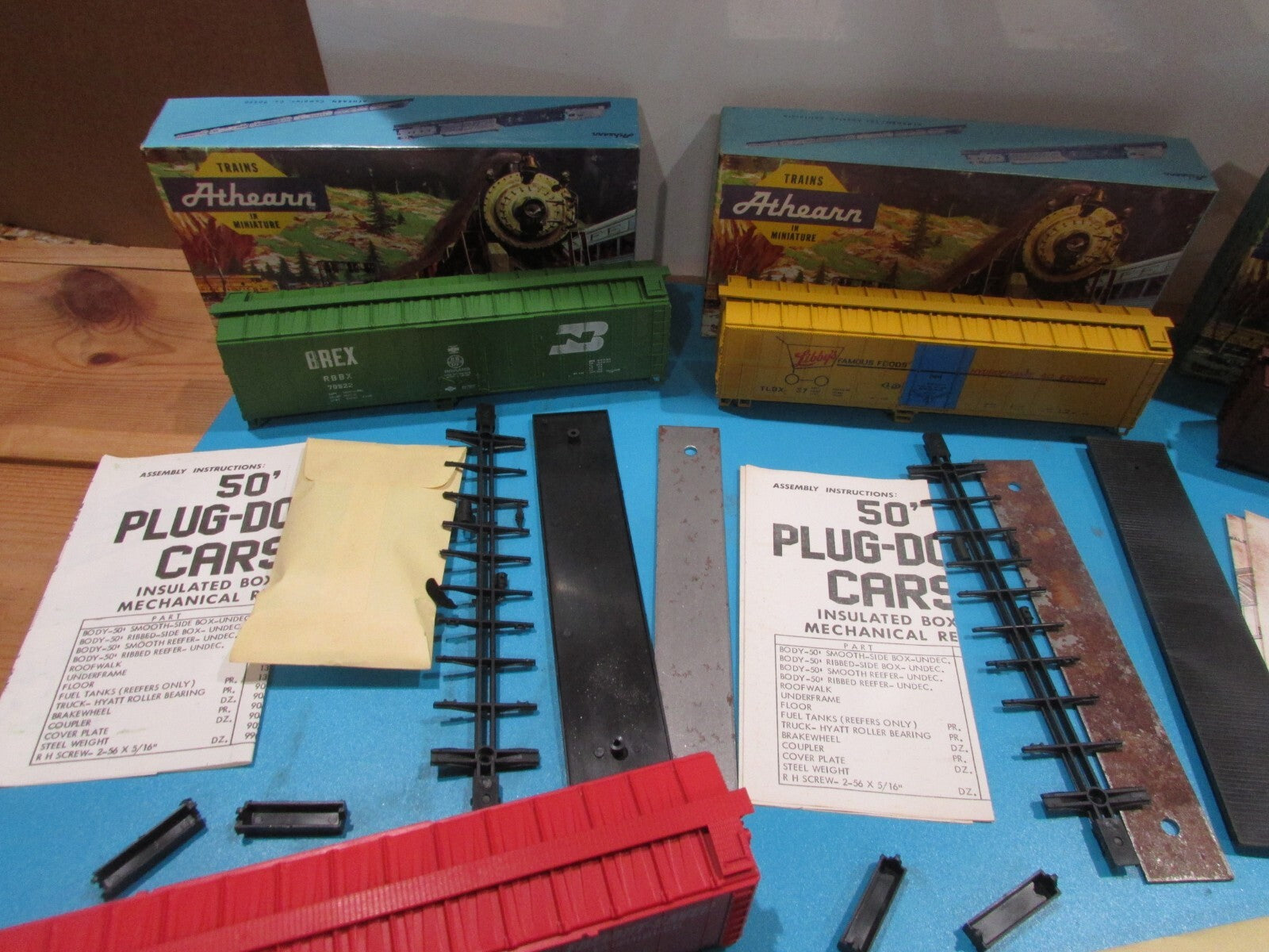 HO Scale Athearn (4) Assorted Box Car Lot#0939