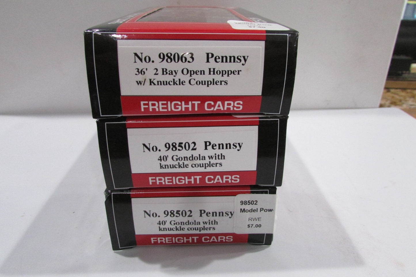 HO Scale Model Power (3) Assorted Freight Cars Pennsylvania LOT#2933