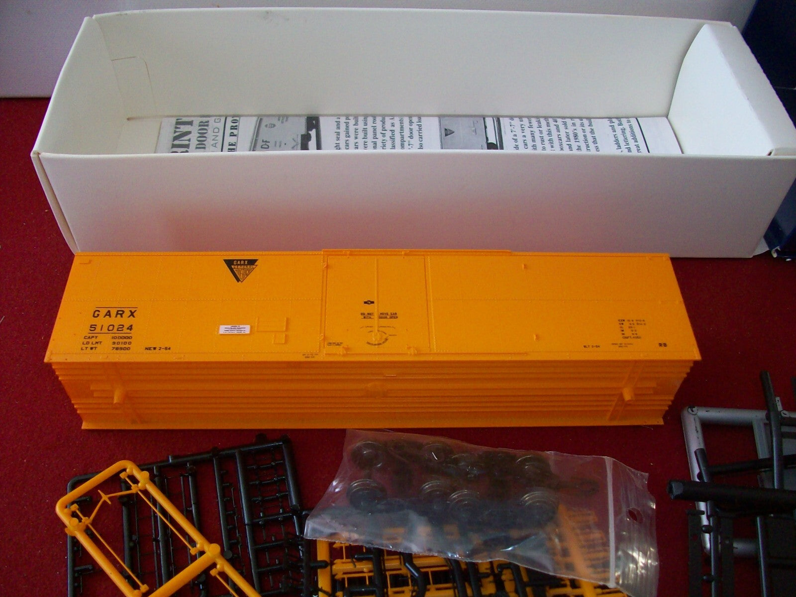 HO Scale Branchline Trains (4) 50'Plug Door Car Kit "General American" Lot#1149