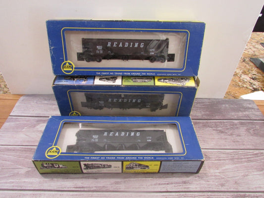 HO Scale AHM 5272 (3) Open Hopper Cars  Reading Lot#3063