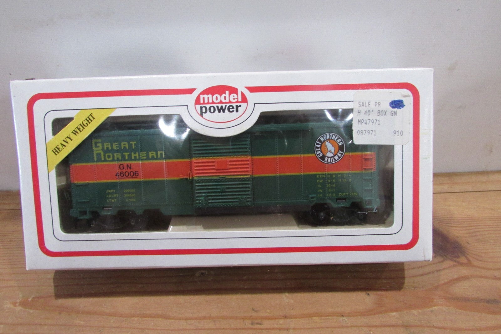 HO Scale Model Power 40' Box Car Great Northern Lot#3783