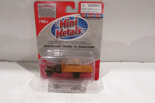 Ho Scale/1:87 Scale  Classic Metal Work 30296 41/46 Chevrolet Flat Bet- Tri