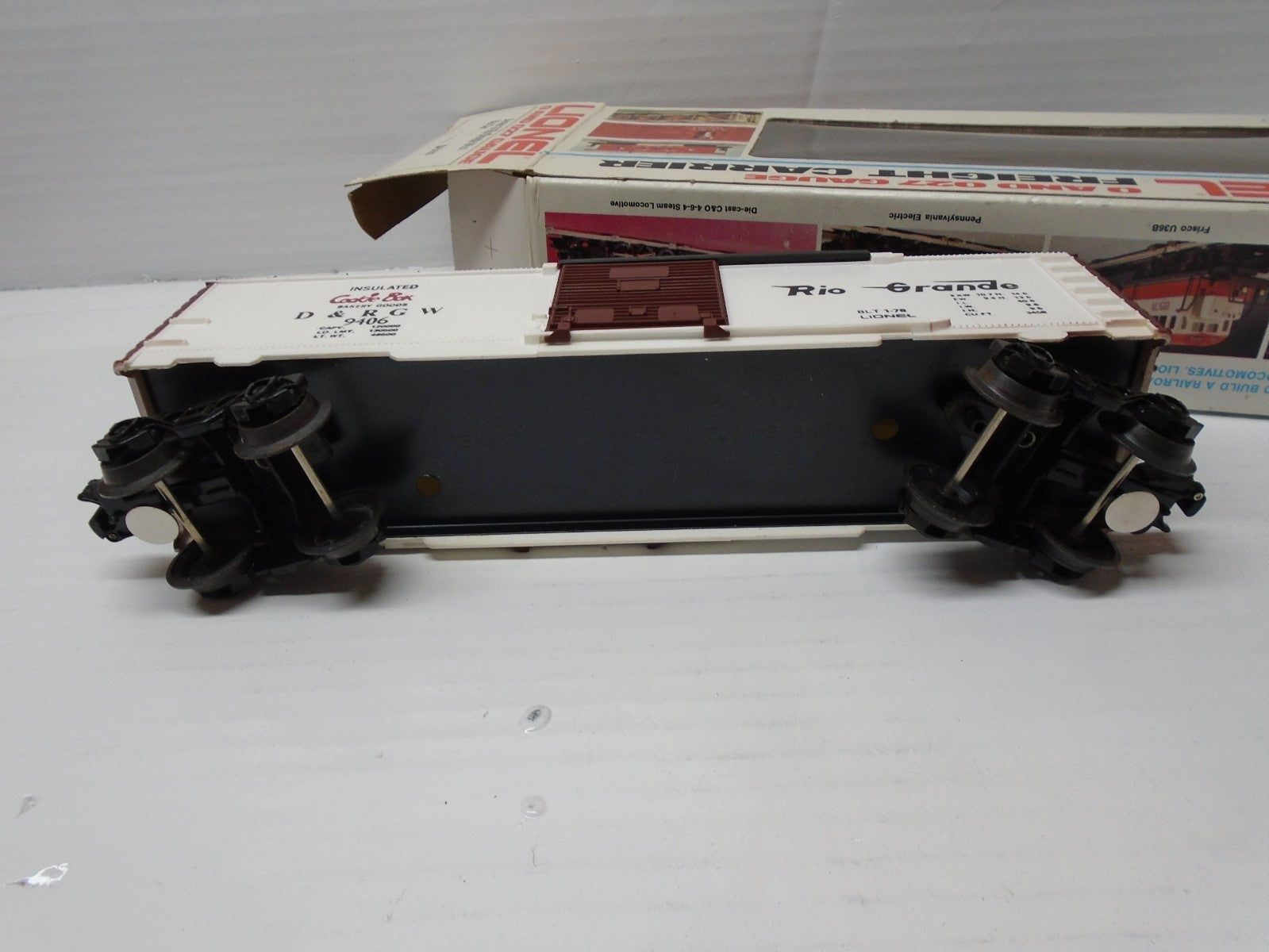 O SCALE Lionel 6-9406 Denver and Rio Grande Western Cookie Box Boxcar  