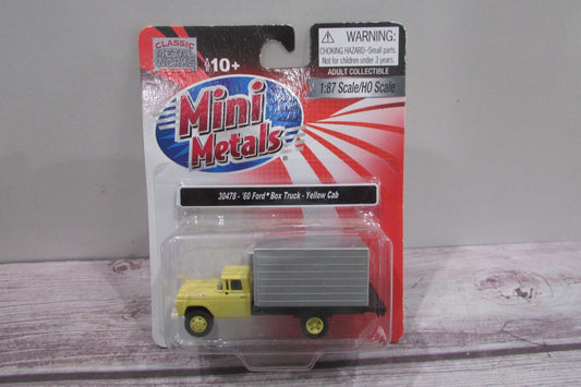 Ho Scale Classic Metal Works 30478 60' Ford Box Truck Yellow Cab