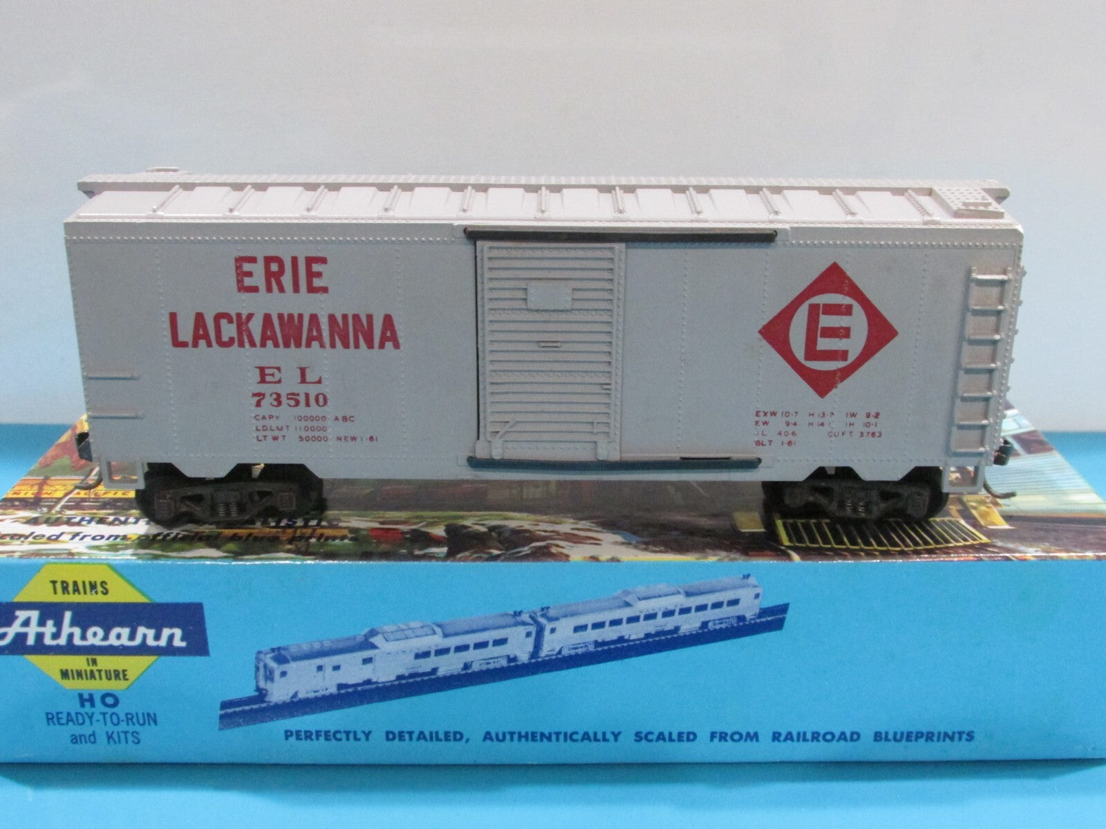HO Scale (3)Athearn Assorted Freight Cars Erie Lackawanna Lot#0991