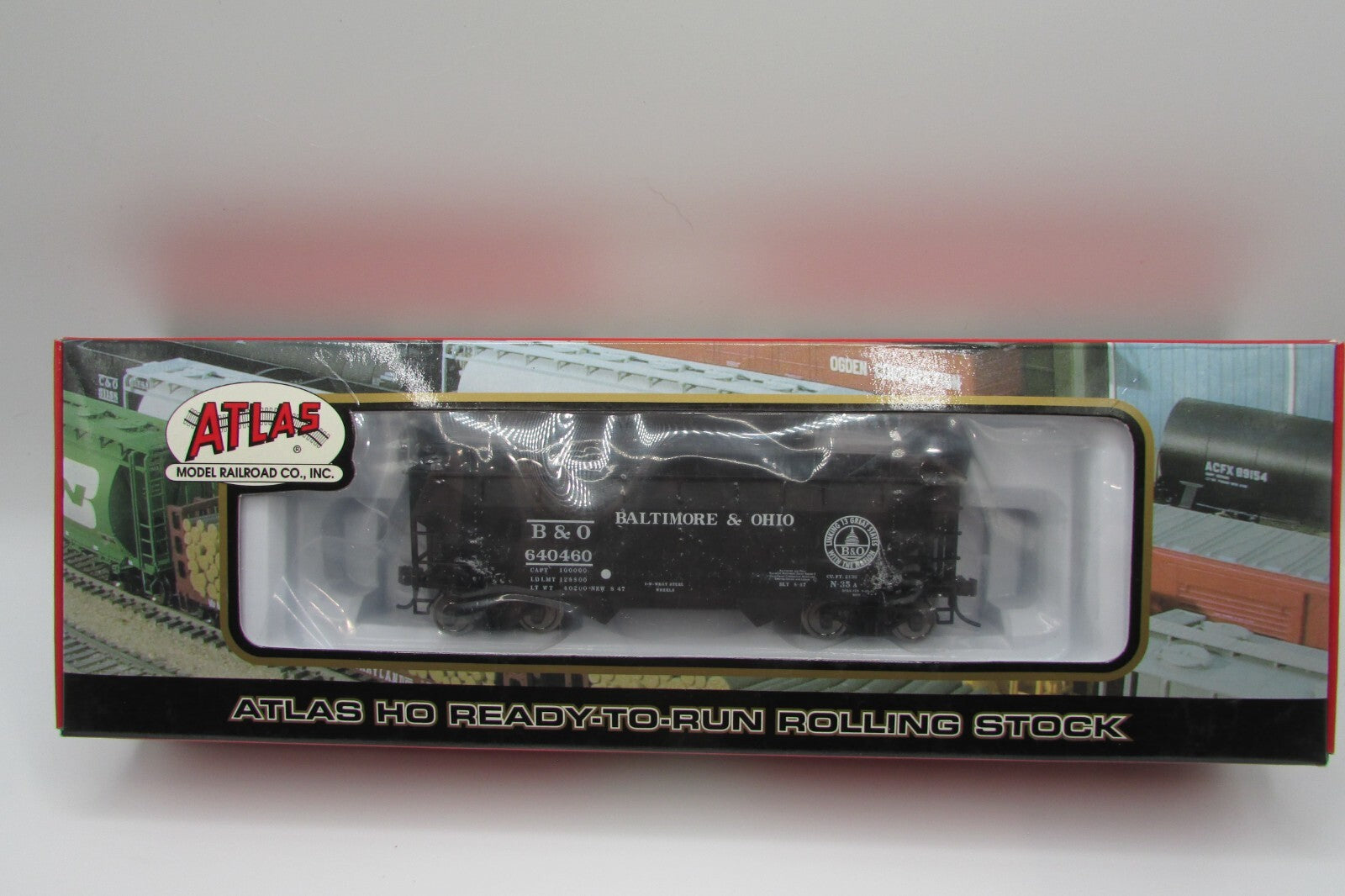 HO Scale Atlas 1874-1 2Bay Open Hopper Baltimore & Ohio #640460 A4653