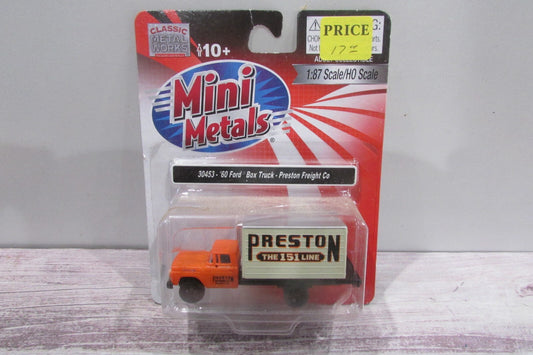 Ho Scale Classic Metal Works 30453 60' Ford Box Truck Preston Freight Co.