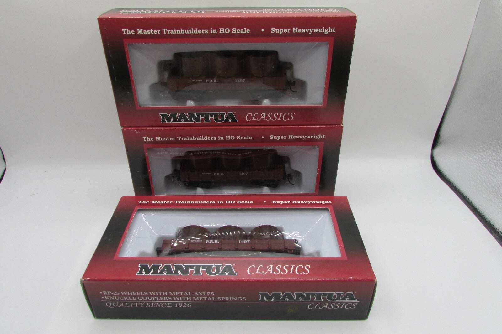 HO Scale Mantua 723020 (3) P.R.R. 1960 Water Car Lot#4796