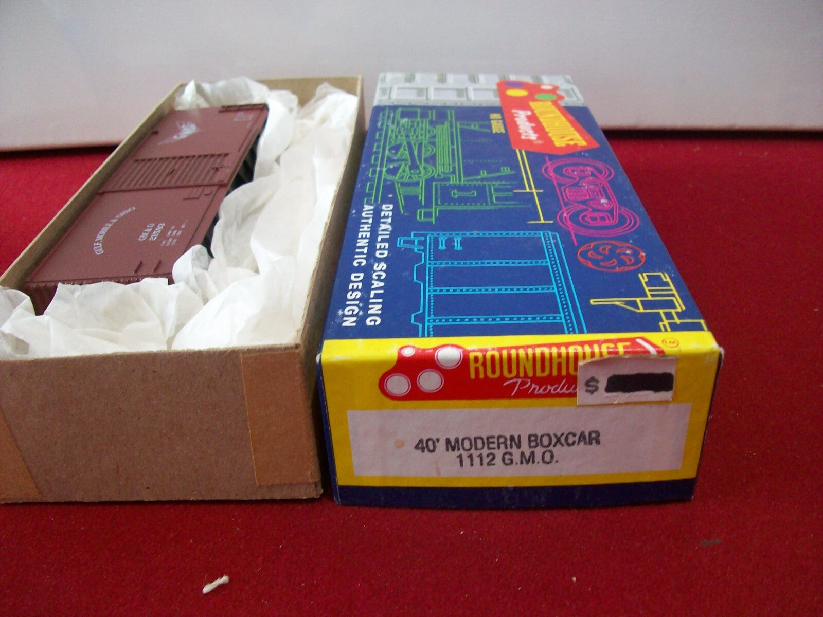 HO Scale Roundhouse 1112 40' Boxcar Car Kit Gulf,Mobile & Ohio Lo#0513