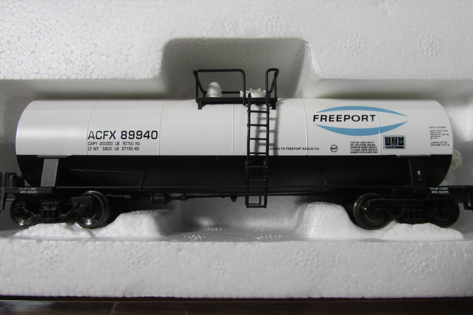 HO Scale Atlas 1710-2 ACFX Freeport Kaolin Tank Car #89940 Lot#4128